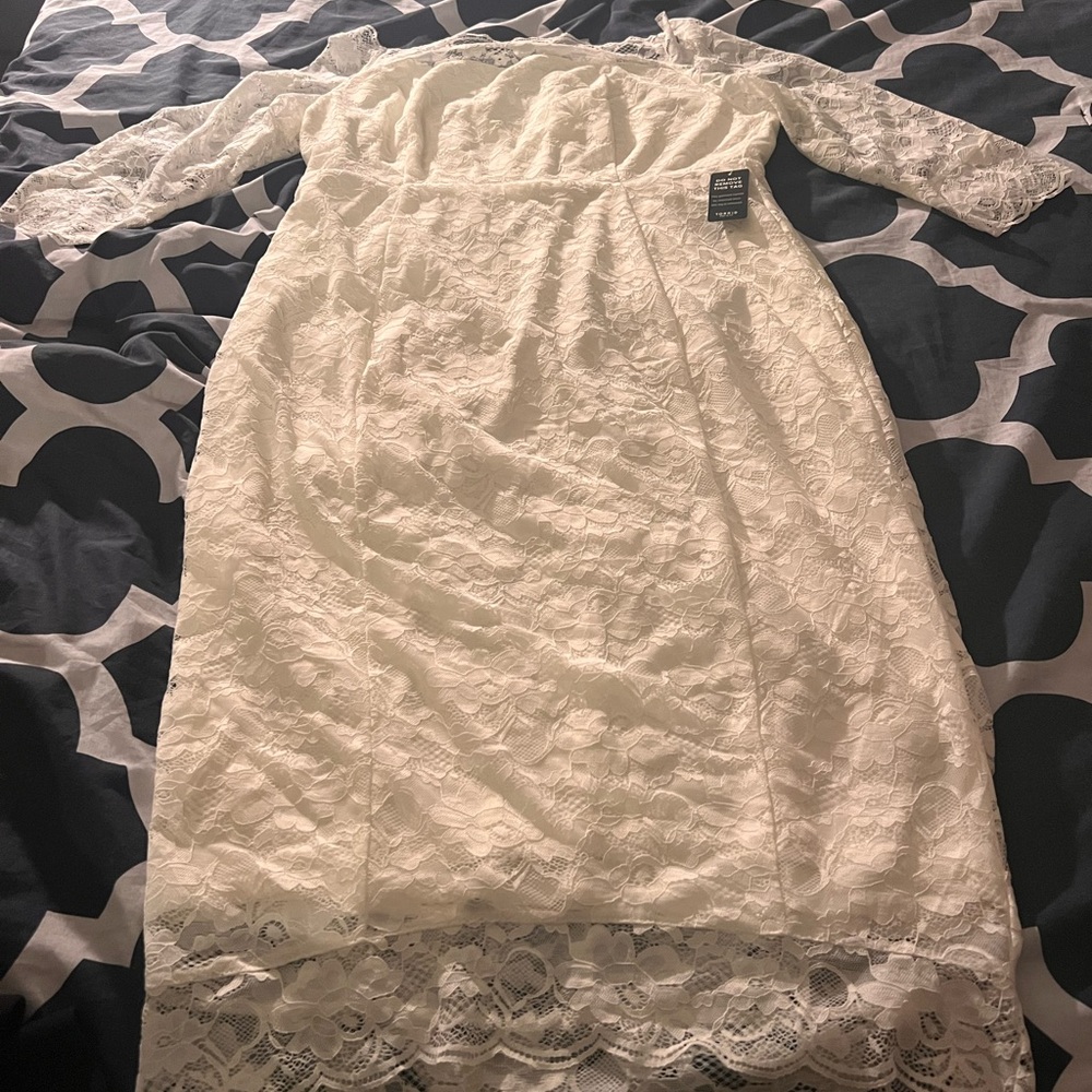 Elegant White Lace Dress Torrid 18